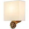 Image de Applique décorative Swirl à paillettes dorées, 1xE27x60W, tissu, dimensions : 25,4 x 17,8 x 10,2 cm, IP20, Flambeau