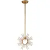 Image de Suspension Sun King à paillettes dorées, 1xE27x60W, cristal, dimensions : 127x30,5x30,5 cm, IP20, Gilded Nola