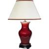 Image de Lampe de table avec abat-jour rouge-crème « Oxblood », 1 x E27 x 60 W, porcelaine, dimensions : 56 x 36 x 36 cm, IP20, Elstead