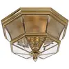 Image de Newbury - Plafonnier Extérieur À 3 Ampoules À Encastrer En Laiton Poli Ip44, E14 - Elstead
