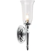 Image de Applique de salle de bain Dryden, chrome poli, 1xG9x3W, verre, dim. : 41x12x12 cm, IP44, Elstead