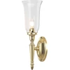 Image de Applique de salle de bain Dryden, laiton poli, 1xG9x3W, verre, dim. : 41x12x12 cm, IP44, Elstead