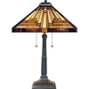 Image de Lampe de table, verre Tiffany, bronze, H 58,4 cm