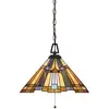 Image de Elstead Inglenook - Suspension À 3 Ampoules Au Fini Bronze, Tiffany, E27