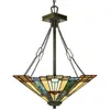 Image de Elstead Inglenook - Suspension À 3 Ampoules Au Fini Bronze, Tiffany, E27