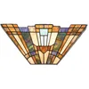 Image de Inglenook - 2 Lampes Tiffany Uplighters En Verre Tiffany, E14 - Elstead