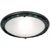 Image de Plafonnier rond Pembroke noir et blanc, 1xE27x60W, métal, dimensions : 7,5 x 30 x 30 cm, IP20, Elstead