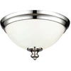 Image de Elstead - Plafonnier Salon Lampe Lumière Acier Verre Nickel D 33 Cm Classique