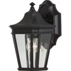 Image de Applique d'extérieur Cotswold Lane noire et transparente, 1xE27x60W, aluminium, dimensions : 29,2 x 16,5 x 19,7 cm, IP44, Feiss
