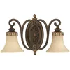 Image de Applique Murale Aluminium Moulé Sous Pression Marron H 25,4 Cm 2 Flammes Hall Light