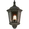 Image de Applique d'extérieur Medstead noire 1xE27x60W en aluminium, dimensions : 44,5 x 26 x 14 cm, IP44, Elstead