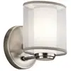Image de Applique murale LED Elstead Saldana G9, étain classique