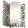 Image de Applique murale Elstead Silver Coral E27, étain classique