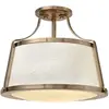 Image de Plafonnier Charlotte, finition caramel brossé, 3xE27x60W, métal, dimensions : 33 x 40,6 x 40,6 cm, IP20, Hinkley