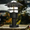 Image de Helsingor - Lanterne Sur Piédestal D'Extérieur À 1 Lumière Noire Ip44, E27 - Elstead
