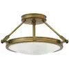 Image de Plafonnier Collier, laiton vieilli, 3xE14x40W, métal, dimensions : 23x42x42 cm, IP20, Hinkley