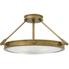 Image de Plafonnier Collier, laiton vieilli, 4xE14x40W, métal, dimensions : 29x56x56 cm, IP20, Hinkley
