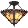 Image de Plafonnier Elstead Cambridge E27 double, bronze vintage