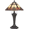 Image de Lampe de table, verre Tiffany, acier, H 59,7 cm
