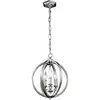 Image de Suspension Corinne, nickel poli, 3xE14x60W, métal, dimensions : 198,8 x 28,6 x 28,6 cm, IP20, Feiss