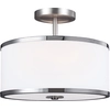 Image de Suspension Elstead Prospect Park E27 double, nickel satiné et chrome