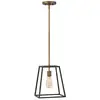 Image de Suspension Fulton bronze et laiton, 1xE27x60W, métal, dimensions : 129,4 x 25,4 x 25,4 cm, IP20, Hinkley