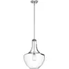 Image de Suspension Everly chromée 1xE27x60W, verre, dimensions : 149,9 x 35 x 35 cm, IP20, Kichler