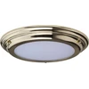 Image de Plafonnier LED rond Welland, laiton poli, 25 W, blanc chaud, 2250 lm, métal, dimensions : 4 x 36,1 x 36,1 cm, IP54, Elstead