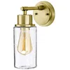 Image de Applique de salle de bain Abat-jour en verre bullé doré Morvah 1xE27 60W Elstead