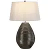 Image de Lampe de table en céramique Brunswick gris-argenté, 1xE27x60W, céramique / plâtre, dimensions : 66x43x26,5 cm, IP20, Elstead