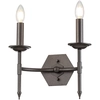Image de Applique murale Elstead Crown E14 double, couleur « Porte en fer »