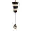 Image de Peony lampe de table taupe avec bandes noires Flambeau FB-PEONY-TL
