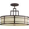 Image de Suspension Fusion marron-écru, 3xE27x60W, métal, dimensions : 32x53x53 cm, IP20, Feiss