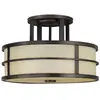 Image de Plafonnier Fusion brun 3xE27x60W en métal, dimensions : 23x34x34 cm, IP20, Feiss