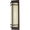 Image de Applique murale Fusion, style grec, couleur bronze et ambre, 2xE27x60W, métal, dimensions : 43,2 x 12,7 x 10,2 cm, IP20, Feiss