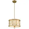 Image de Suspension Lemuria, finition or vieilli, 2xE27x60W, métal, dimensions : 123,2 x 37,5 x 37,5 cm, IP20, Gilded Nola
