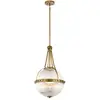 Image de Lustre Aster en laiton naturel, 3xE14x60W, verre, dimensions : 170,3 x 38,4 x 38,4 cm, IP20, Kichler
