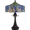 Image de Elstead - Cobalt - Lampe De Table À 1 Lumière Tiffany - Fini Bronze, E27