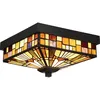 Image de Elstead Inglenook Outdoor - Plafonnier Extérieur À 2 Ampoules Tiffany - Fini Bronze, E27