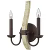 Image de Applique murale Elstead Middlefield E14 double, finition rouille