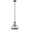Image de Suspension Middlefield en fer rouillé, 1xE27x60W, bois, dimensions : 110,4 x 30,5 x 30,5 cm, IP20, Hinkley
