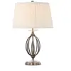 Image de Lampe de table avec abat-jour Aegean blanc et laiton, 1xE27x60W, tissu, dimensions : 58x36x14,2 cm, IP20, Elstead