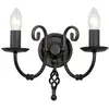 Image de Applique murale Elstead Artisan E14 double, noire