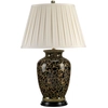 Image de Lampe de table en porcelaine Morris noir-doré-crème 1xE27x60W, porcelaine, dimensions : 73x46x24 cm, IP20, Elstead
