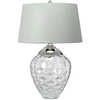Image de Lampe de table LED, acier, verre, transparent, H 71,5 cm