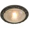 Image de Plafonnier rond Olivia noir-patine dorée 1xE27x60W métal dim. : 7,5x30x30 cm IP20 Elstead