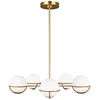 Image de Lustre Apollo en laiton oxydé, 5xG9x3W, métal, dimensions : 183,1 x 81,3 x 81,3 cm, IP20, Feiss