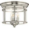 Image de Suspension Gentry, nickel poli, 3xE14x40W, métal, dimensions : 24x29x29 cm, IP20, Hinkley