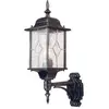 Image de Applique d'extérieur Wexford noire 1xE27x60W en aluminium, dimensions : 53,5 x 15,9 x 28,5 cm, IP44, Elstead