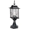 Image de Wexford - Lanterne Sur Piédestal D'Extérieur À 1 Ampoule Noir Argent Ip43, E27 - Elstead